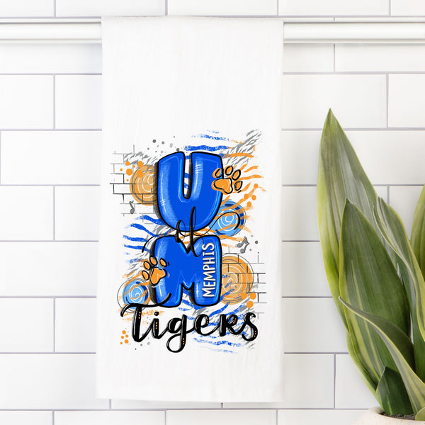 Memphis Graffiti Tea Towel (Flour Sack)