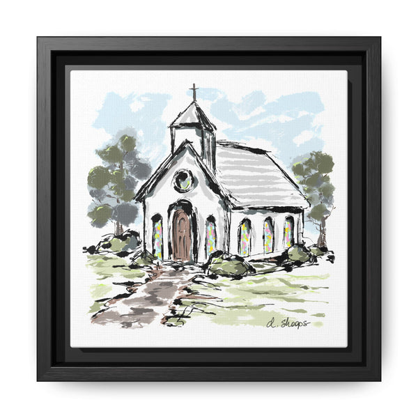 Framed Church Art - Multi-Color Matte Canvas
