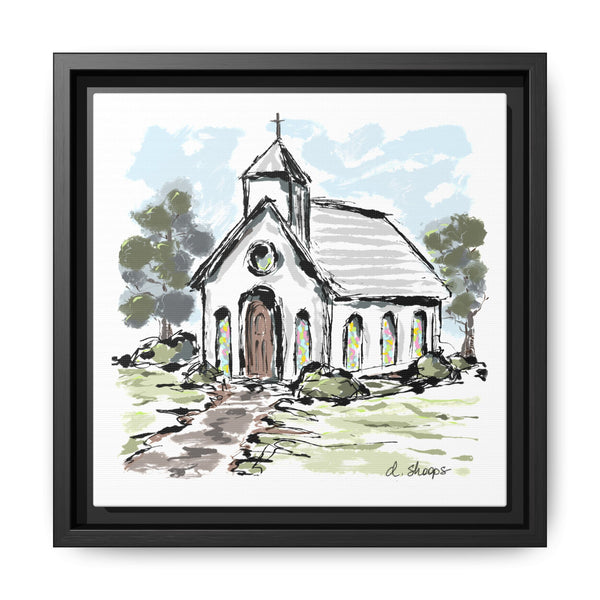 Framed Church Art - Multi-Color Matte Canvas