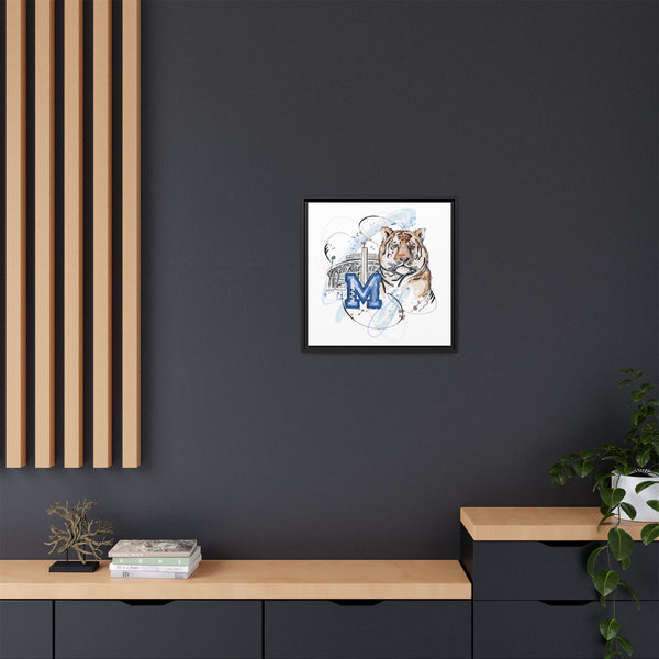 Framed Art Print - Memphis Tiger Stadium Wall Decor