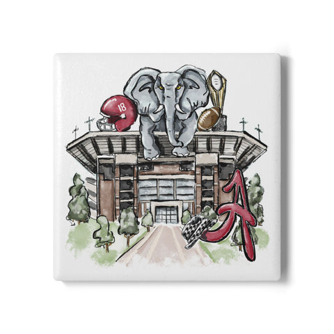 Alabama Football Ceramic Coaster - Perfect for Game Day Decor