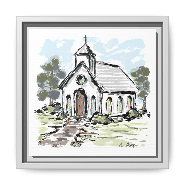 Framed Church Art - Multi-Color Matte Canvas