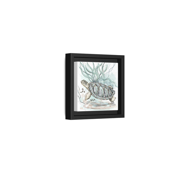 Framed Turtle Art Print - Ocean-Inspired Home Decor