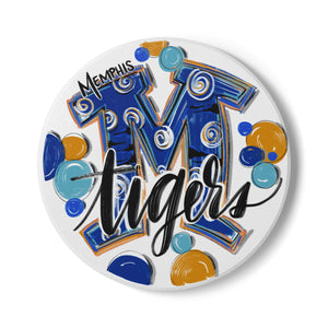 Memphis Tigers Ceramic Coaster - Colorful College Spirit Drinkware