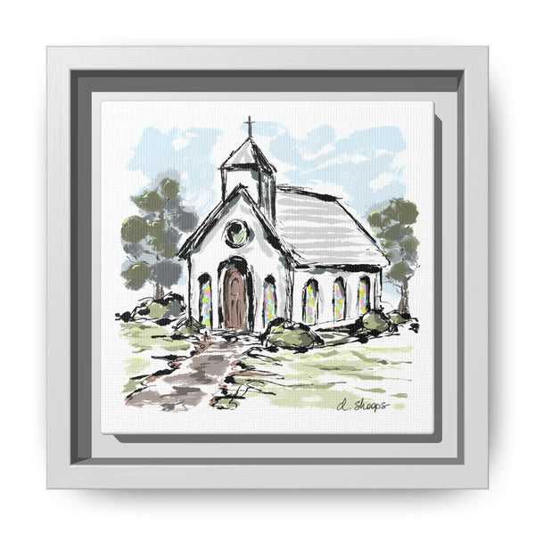 Framed Church Art - Multi-Color Matte Canvas
