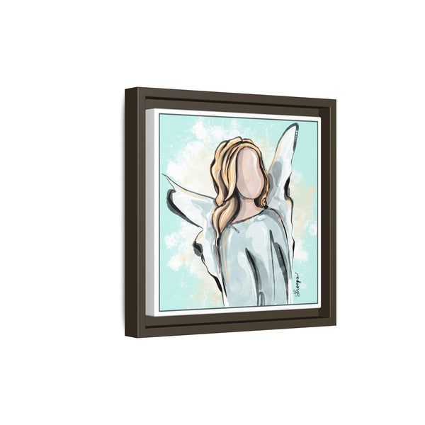 Framed Angel Art Print - Multi-Color Matte Canvas Wall Decor