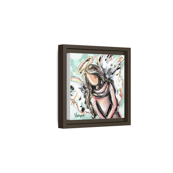 Framed Angel Art Print - Inspirational Multi-color Canvas for Home Decor