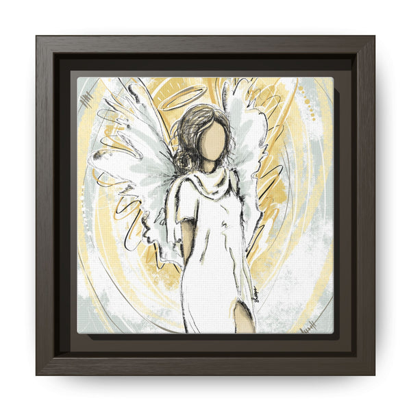 Framed Angel Artwork - Multi-Color Matte Canvas for Home Decor
