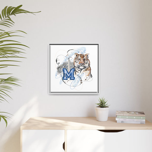 Framed Art Print - Memphis Tiger Stadium Wall Decor