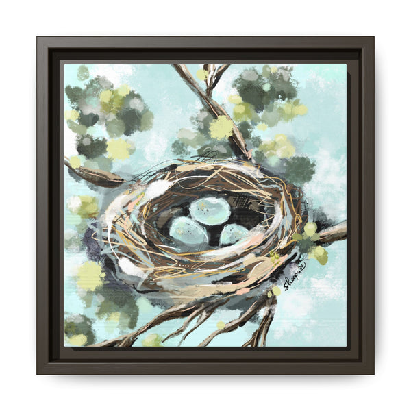 Framed Nest Art - Three New Babies
