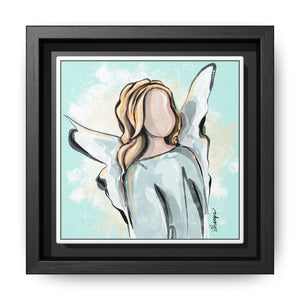 Framed Angel Art Print - Multi-Color Matte Canvas Wall Decor