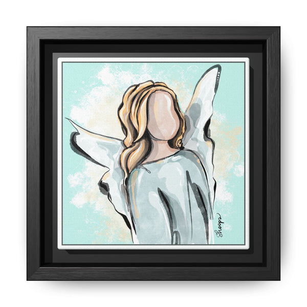 Framed Angel Art Print - Multi-Color Matte Canvas Wall Decor