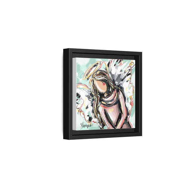 Framed Angel Art Print - Inspirational Multi-color Canvas for Home Decor