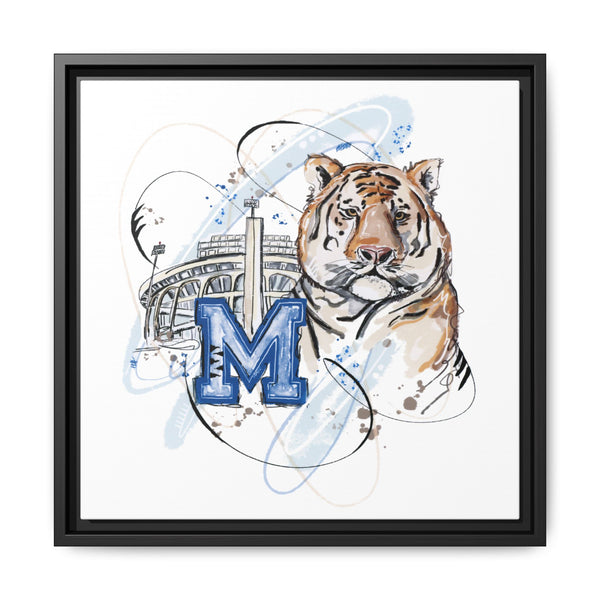 Framed Art Print - Memphis Tiger Stadium Wall Decor