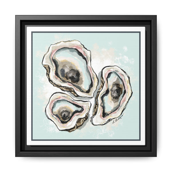 Framed Oyster Art Print - Coastal Art