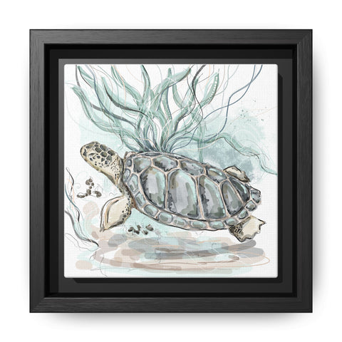 Framed Turtle Art Print - Ocean-Inspired Home Decor