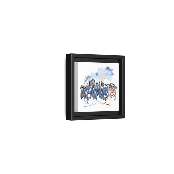 Framed Matte Canvas Art - Memphis Tigers Skyline