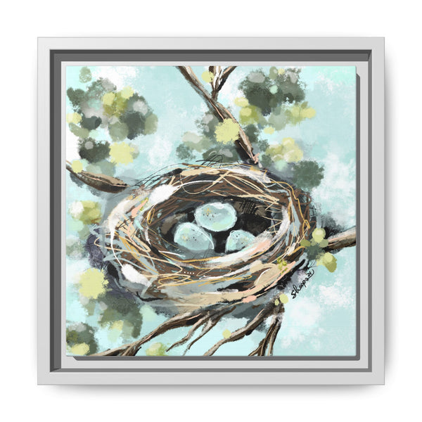 Framed Nest Art - Three New Babies