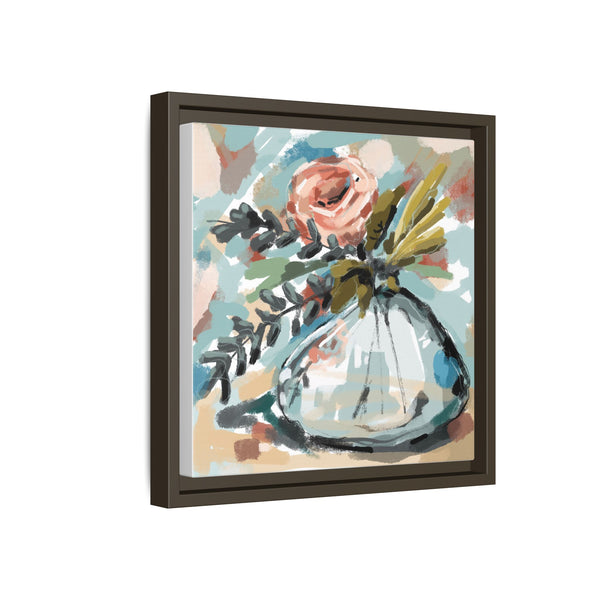 Framed Floral Canvas Art - Single Rosie