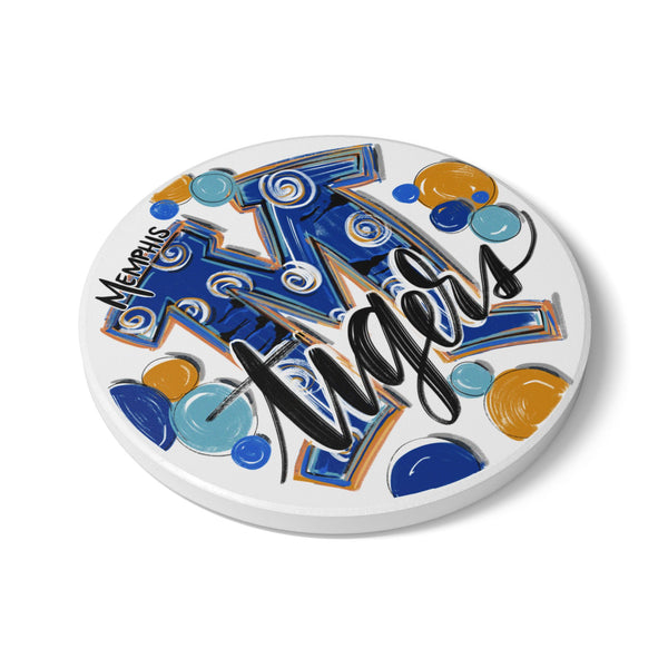 Memphis Tigers Ceramic Coaster - Colorful College Spirit Drinkware