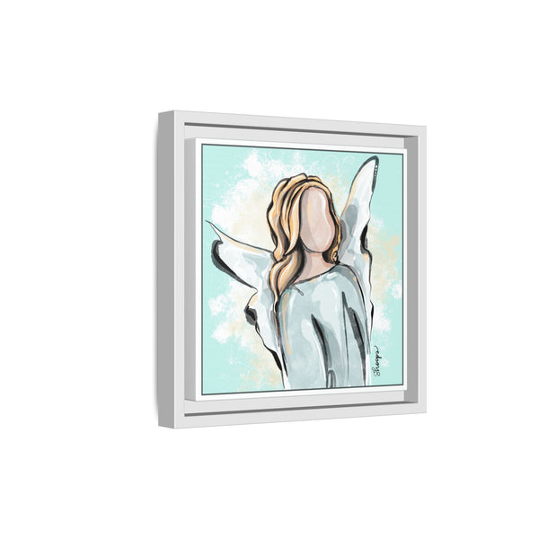 Framed Angel Art Print - Multi-Color Matte Canvas Wall Decor