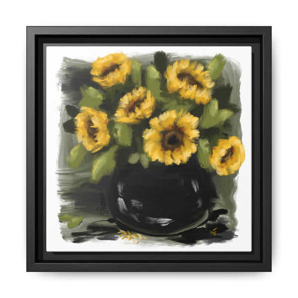 Framed Sunflower Canvas Art