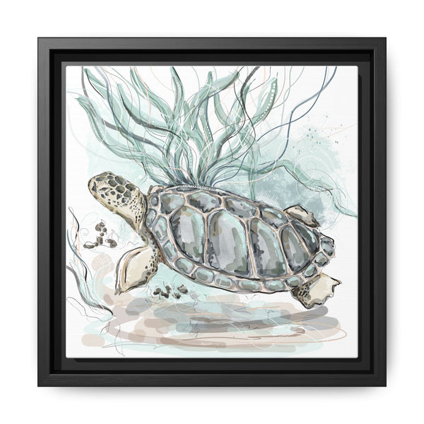 Framed Turtle Art Print - Ocean-Inspired Home Decor