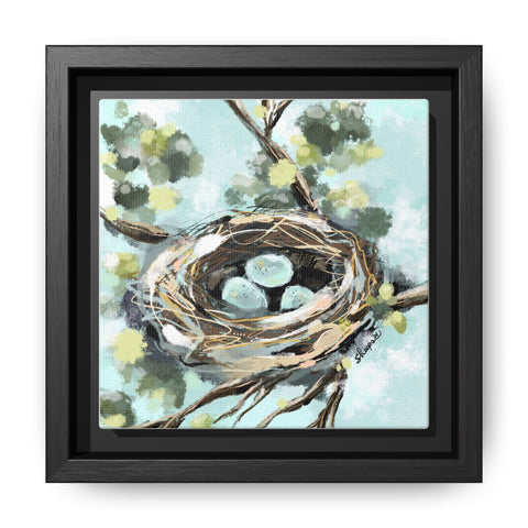 Framed Nest Art - Three New Babies