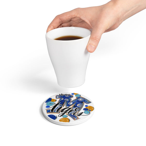 Memphis Tigers Ceramic Coaster - Colorful College Spirit Drinkware