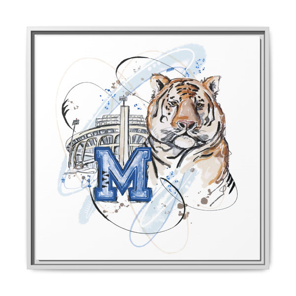 Framed Art Print - Memphis Tiger Stadium Wall Decor