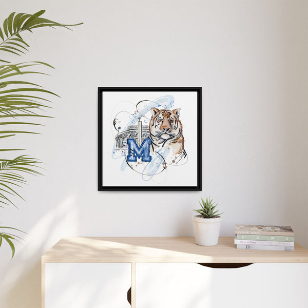 Framed Art Print - Memphis Tiger Stadium Wall Decor
