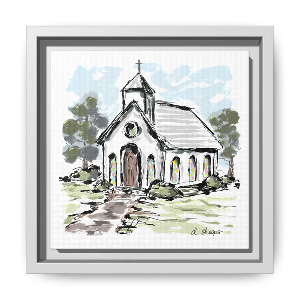 Framed Church Art - Multi-Color Matte Canvas
