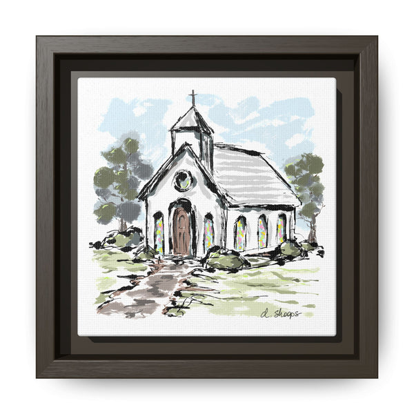 Framed Church Art - Multi-Color Matte Canvas