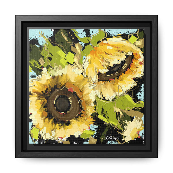 Framed Sunflower Canvas Art - Vibrant Floral Wall Decor