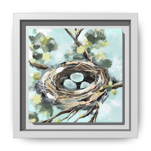 Framed Nest Art - Three New Babies