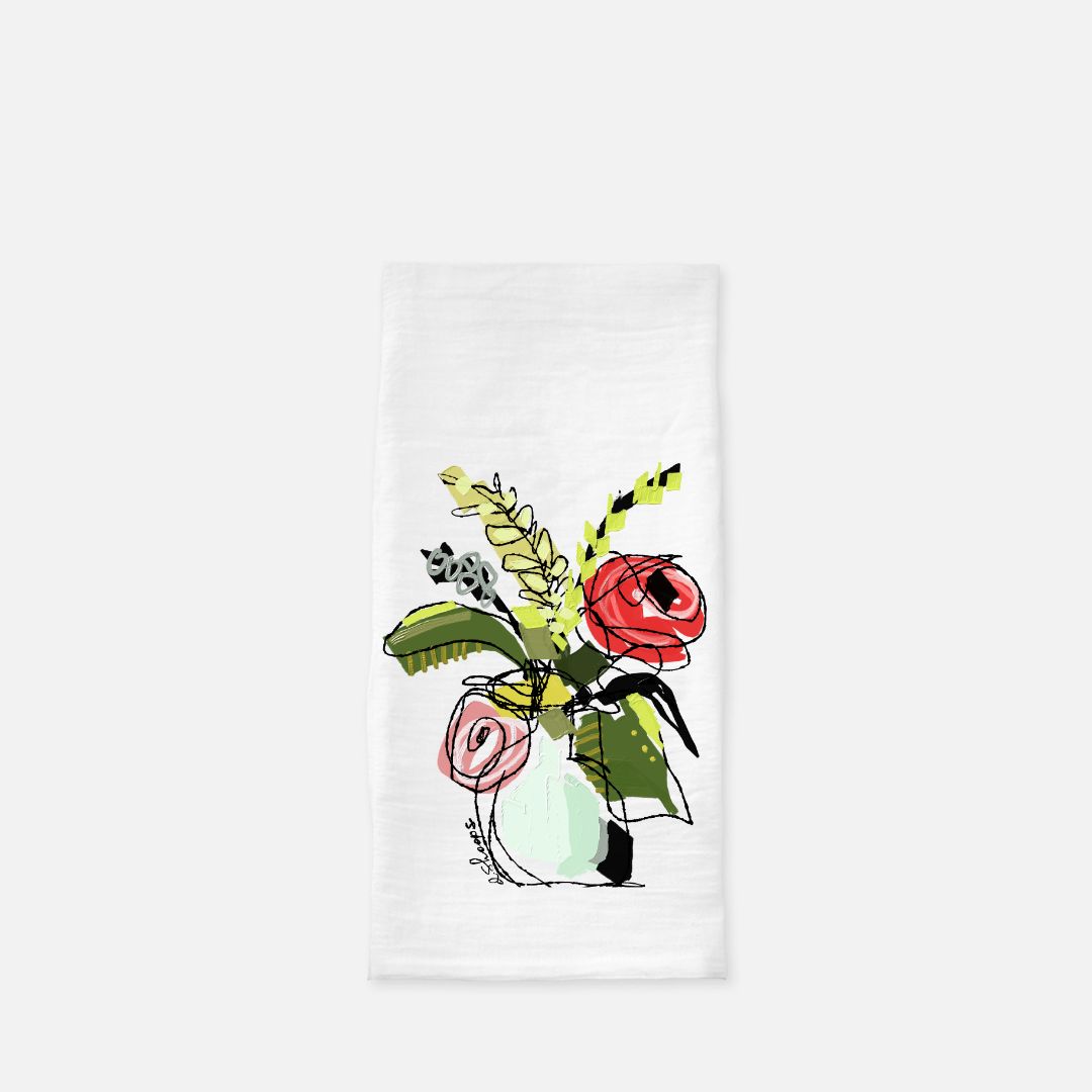 Tea Towel (Flour Sack) Rosie Red
