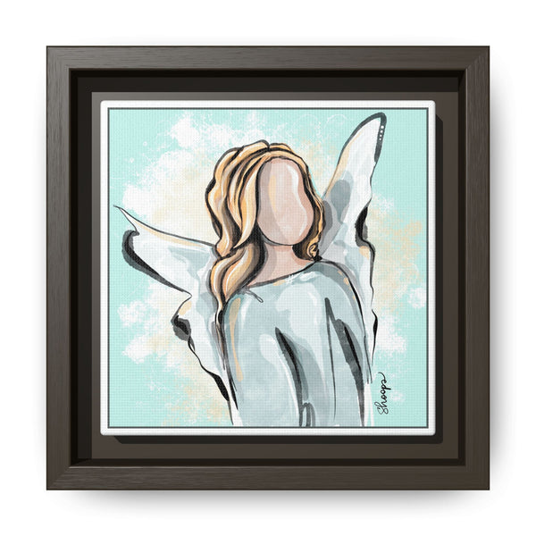 Framed Angel Art Print - Multi-Color Matte Canvas Wall Decor