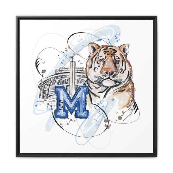 Framed Art Print - Memphis Tiger Stadium Wall Decor