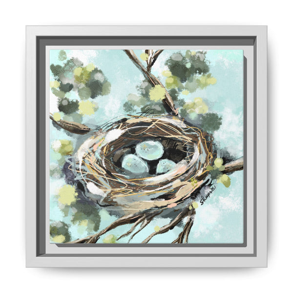 Framed Nest Art - Three New Babies