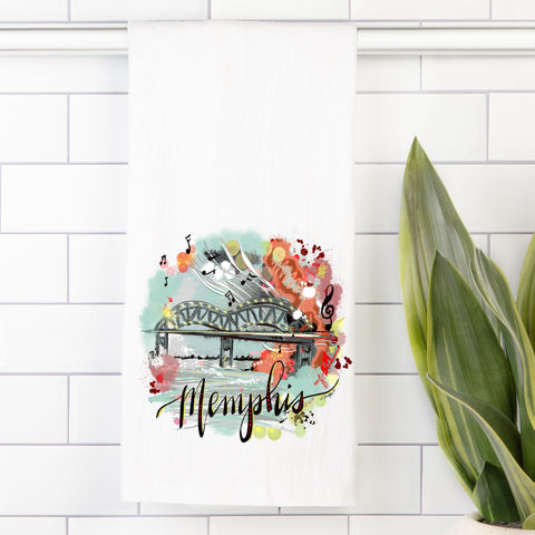 Tea Towel (Flour Sack) - Memphis Sounds