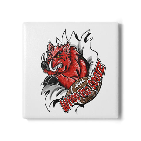 Arkansas Ceramic Coaster - Perfect for Game Day and Tailgating