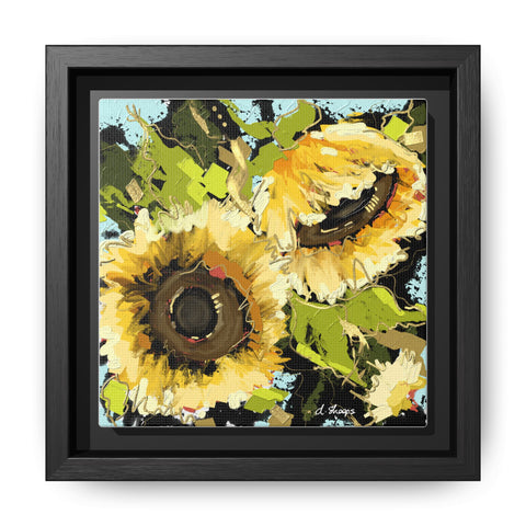 Framed Sunflower Canvas Art - Vibrant Floral Wall Decor