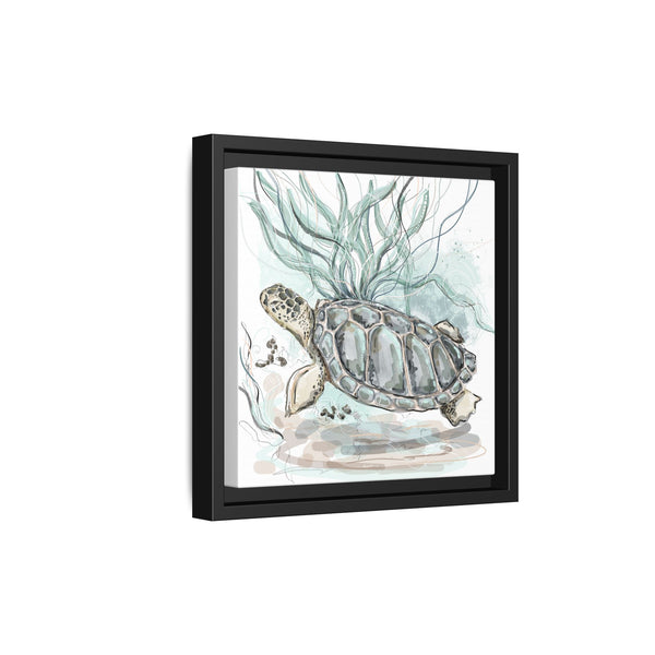 Framed Turtle Art Print - Ocean-Inspired Home Decor