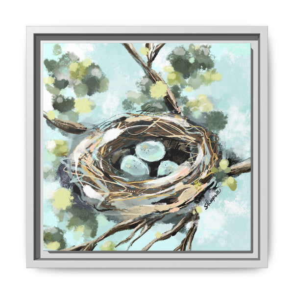 Framed Nest Art - Three New Babies
