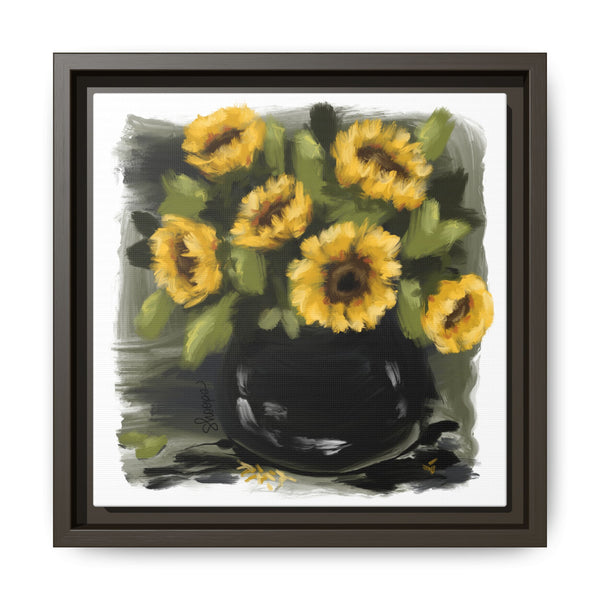 Framed Sunflower Canvas Art