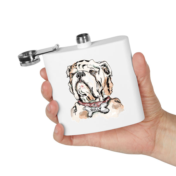 MSU Bully Stainless Steel Flask - 6oz Bully Design
