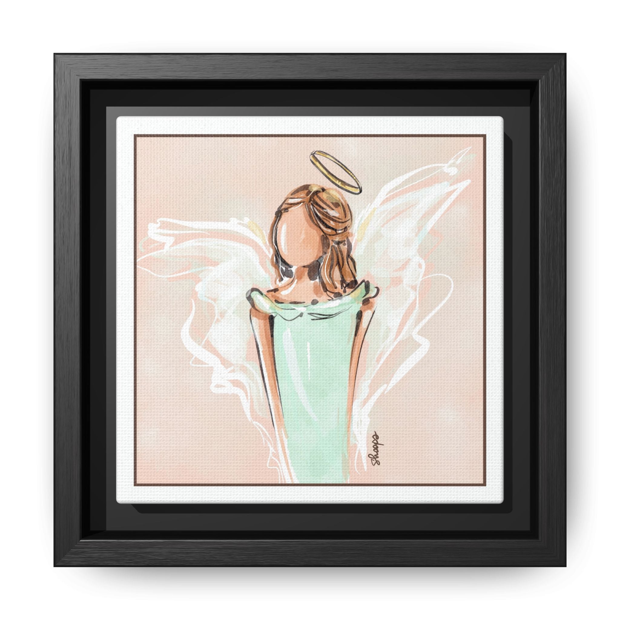 Framed Angel Canvas Art Print