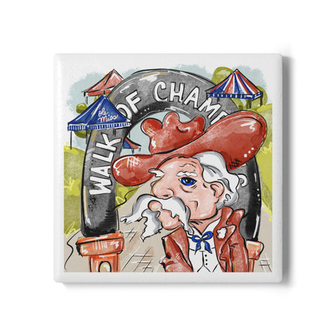 Ole Miss Ceramic Coaster - Perfect for Home Bar and Gifts