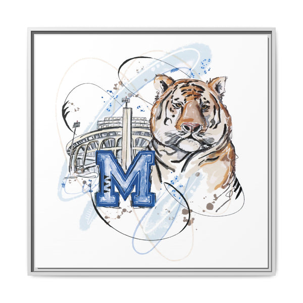 Framed Art Print - Memphis Tiger Stadium Wall Decor
