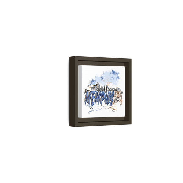 Framed Matte Canvas Art - Memphis Tigers Skyline